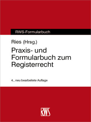 cover image of Praxis- und Formularbuch zum Registerrecht